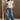 Just Black Denim: Izzy Barrel Jeans - Full front view