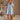 Harlow Blue Striped Short Sleeve Mini Dress - front view
