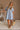 Harlow Blue Striped Short Sleeve Mini Dress - front view