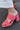 Beach by Matisse Lucy Coral Heeled Sandal- close up side view