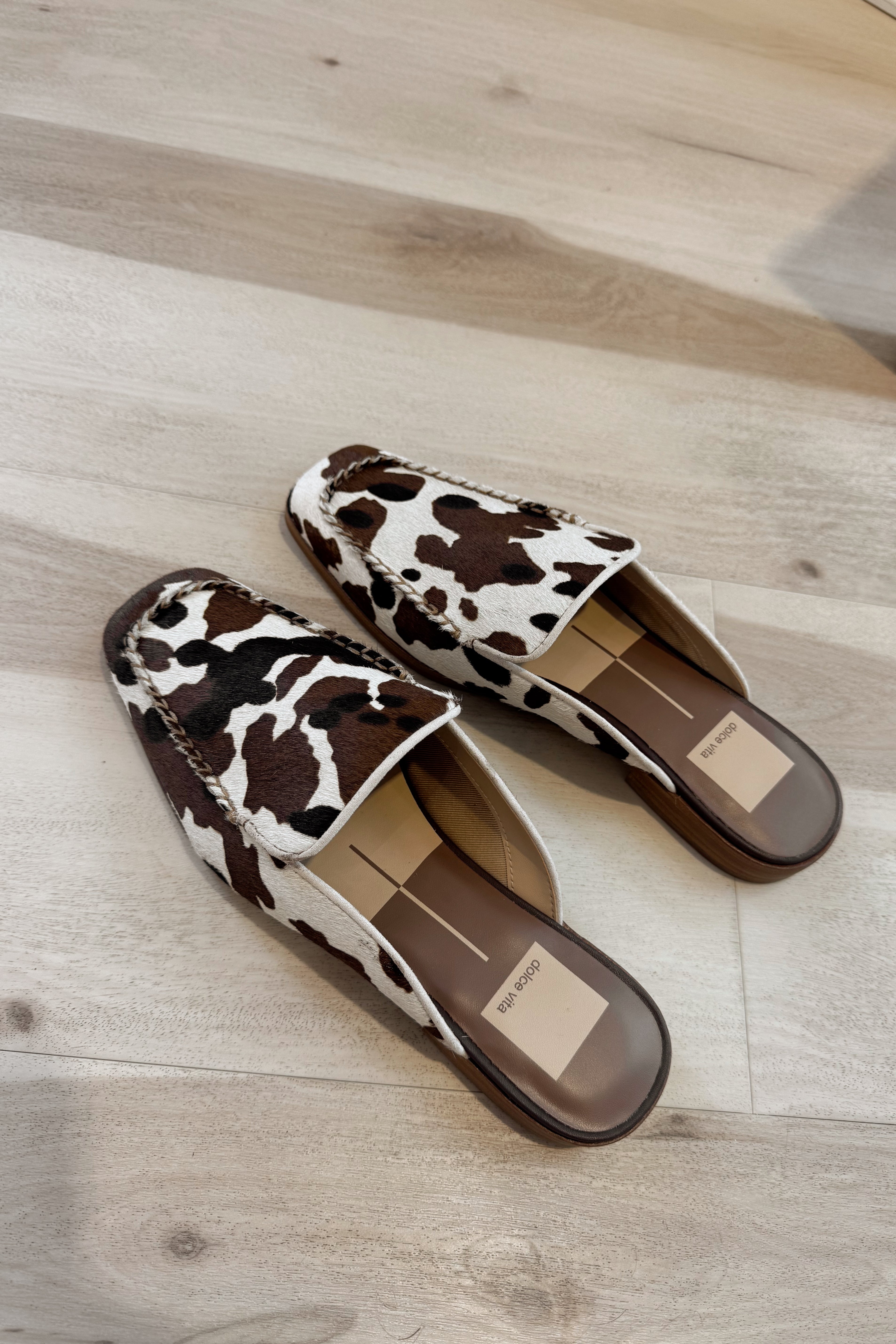 Dolce Vita Bradly Cocoa Taurus Calf Hair Flats- back top view