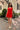 Avery Red Halter Neckline Mini Dress- full body view