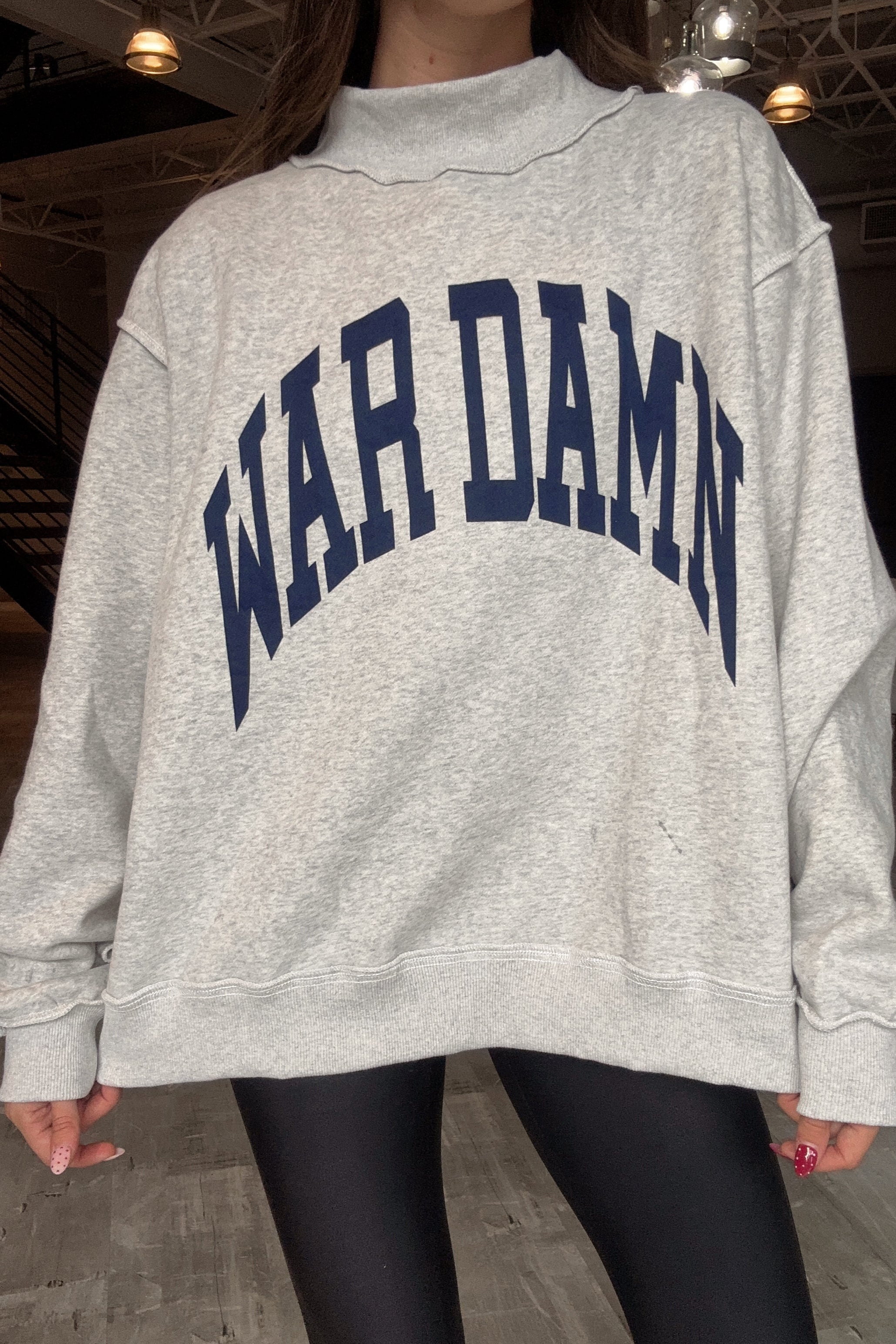 Auburn Reversible Mock Neck Sweatshirt- top view
