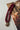 Noelle Burgundy Beaded Heart Necklace - flat lay close up