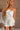 Romy White Strapless Ruffle Mini Dress - close up front view