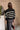 Melanie Black & Cream Striped Sweater - back view