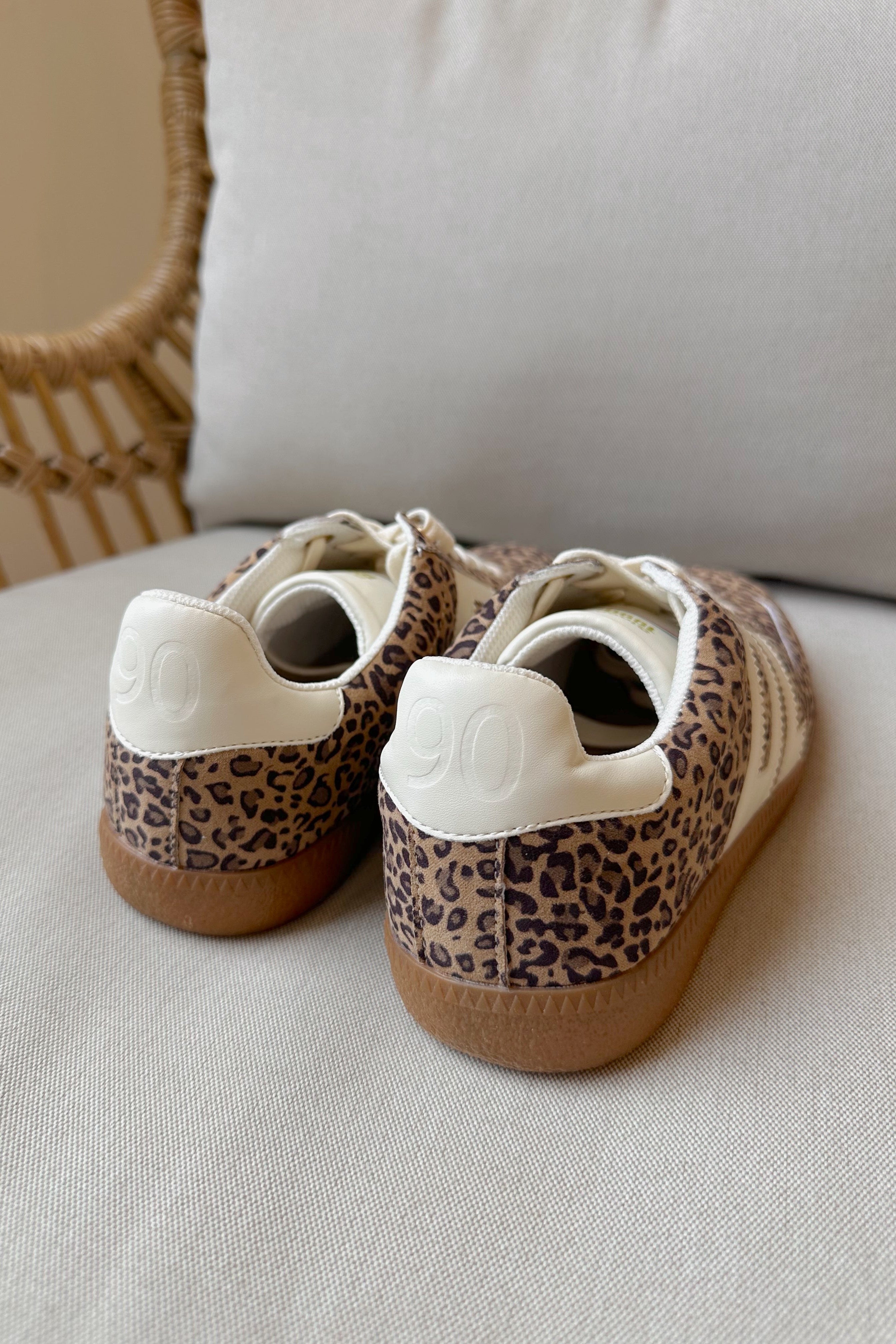 Dirty Laundry Trackstar Leopard Sneaker- close up back view