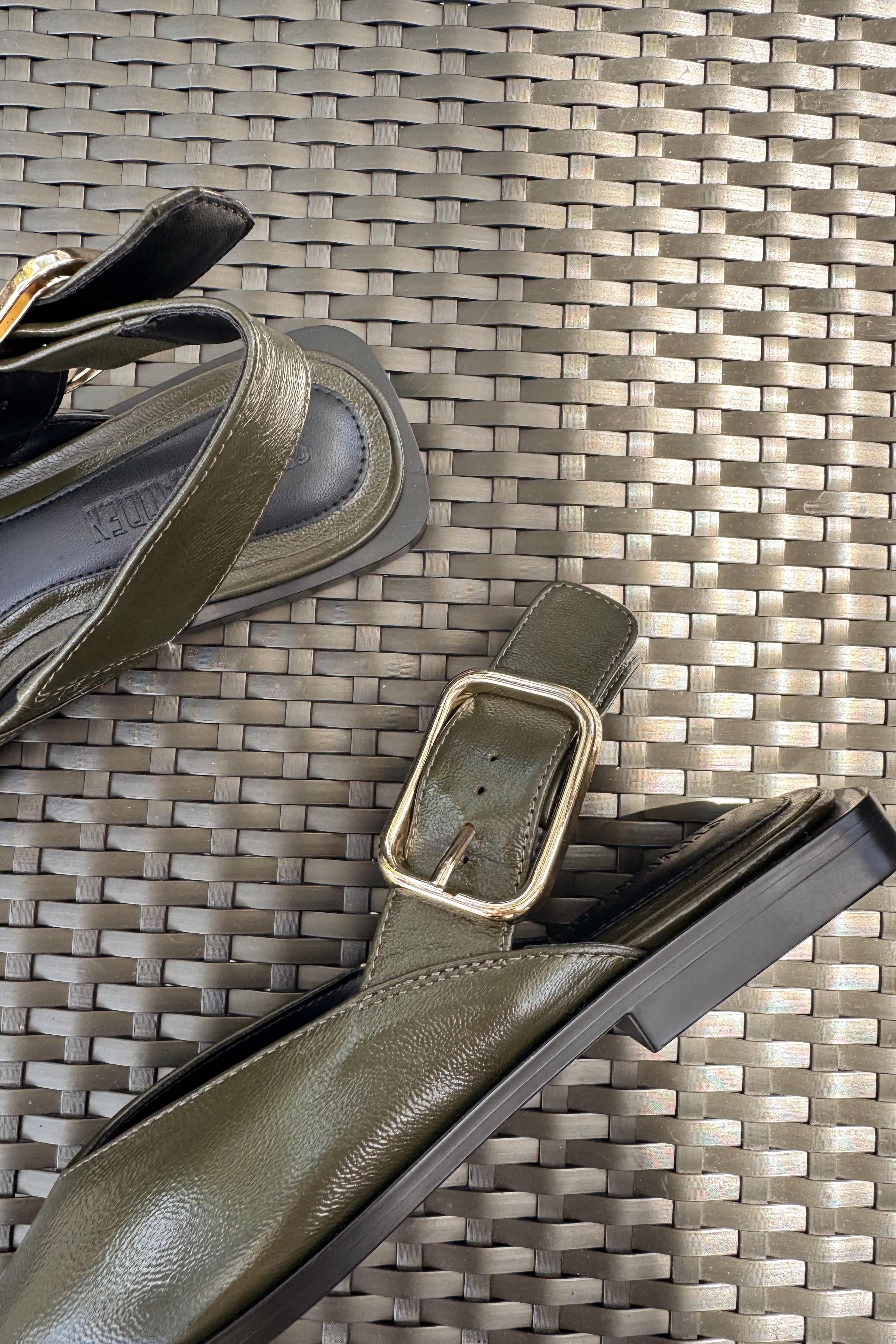 Steve Madden Shay Olive Slingback Flat- detail view