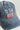 USA American Flag Washed Denim Baseball Hat- close up view
