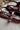 Mia Aree Burgundy Patent Leather Mule- close up frontal side view
