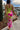 Kali Lime & Fuchsia Floral Midi Dress - full body back view