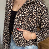 Brielle Cheetah Zip-Up Jacket- frontal side view