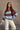 Simone Blue & Rust Striped Sweater - front view