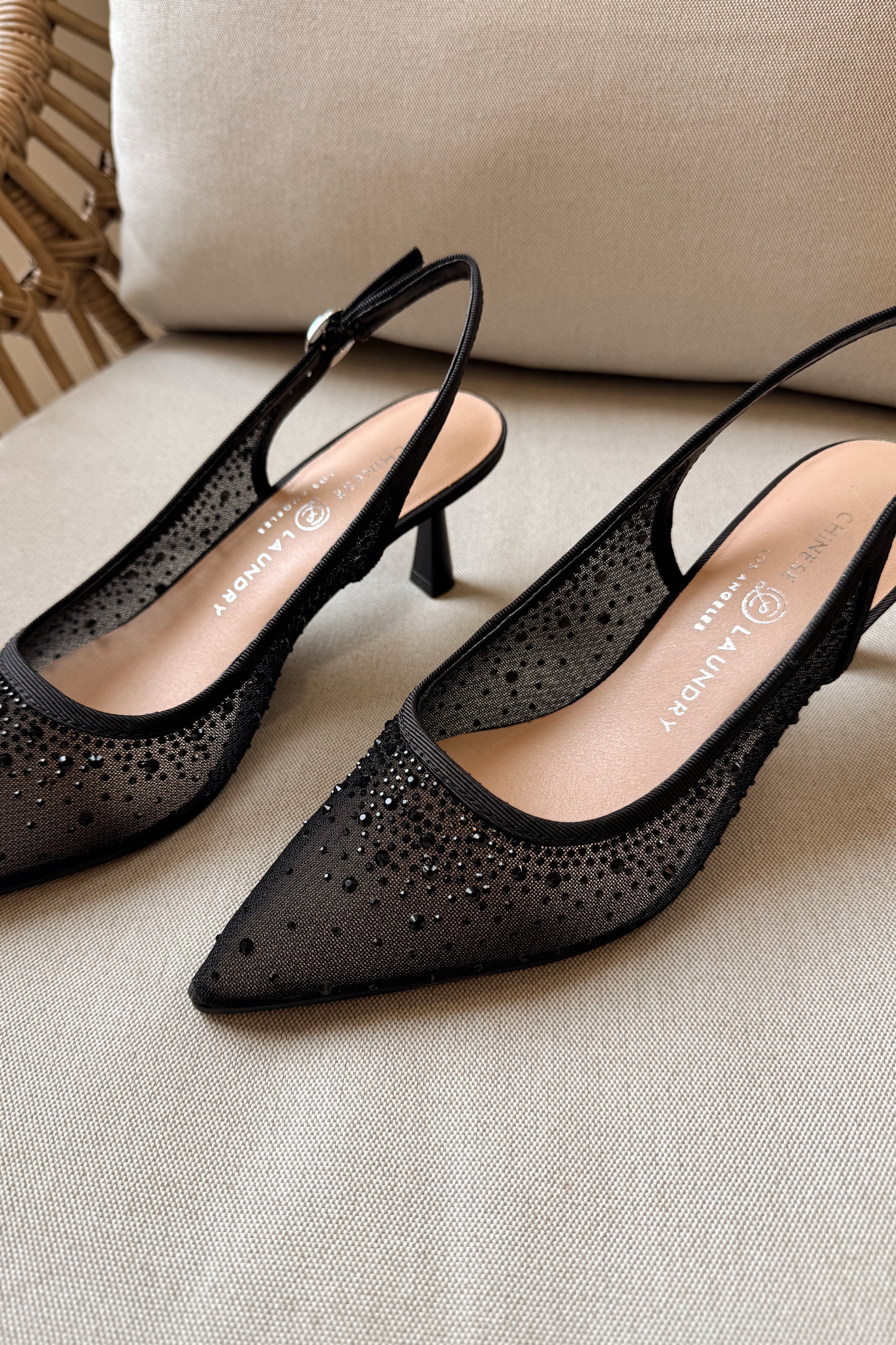Chinese Laundry Merry Mesh Slingback Mesh Pump- close up view