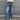 Carson Side Panel Barrel Leg Jeans - lower body front view