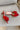 Bermuda Red Patent Bow Kitten Heel- front ariel view