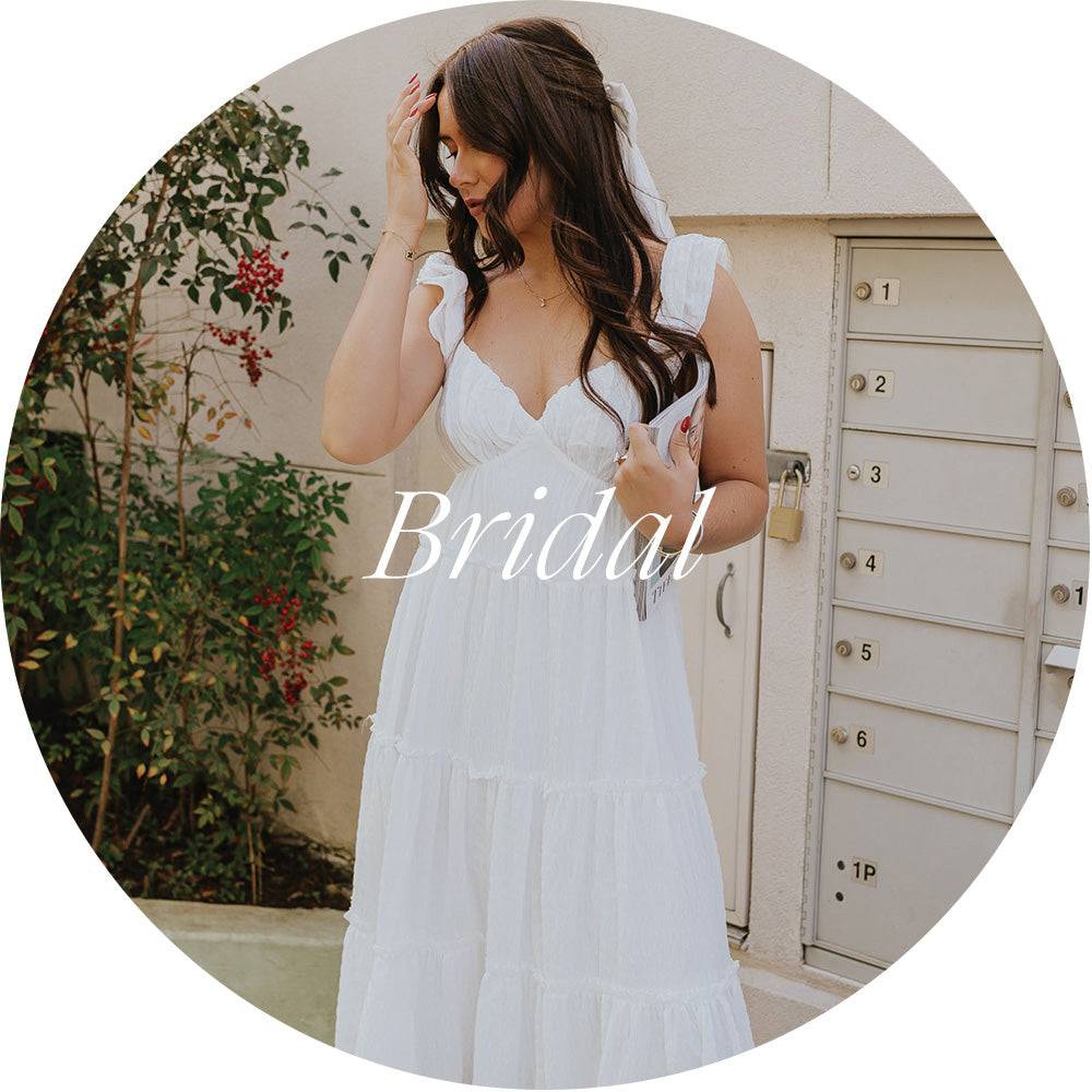 image of model in white dress - shop bridal