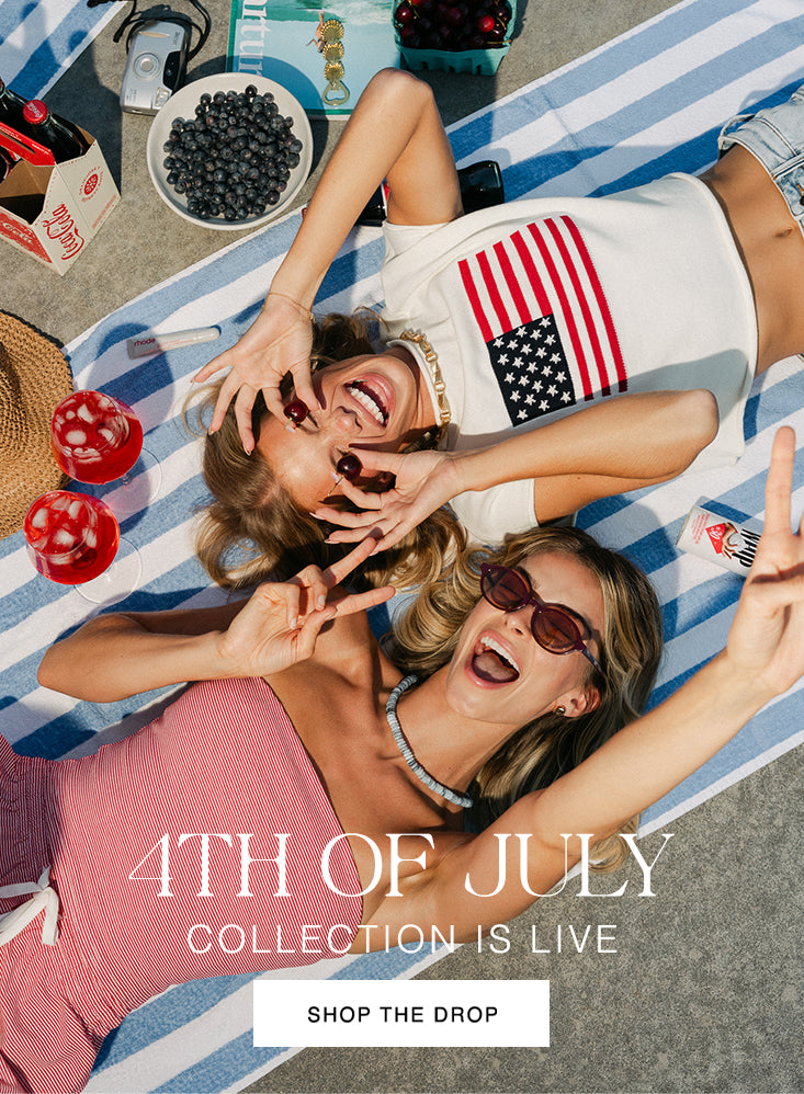 image of models in red, white and blue summer styles