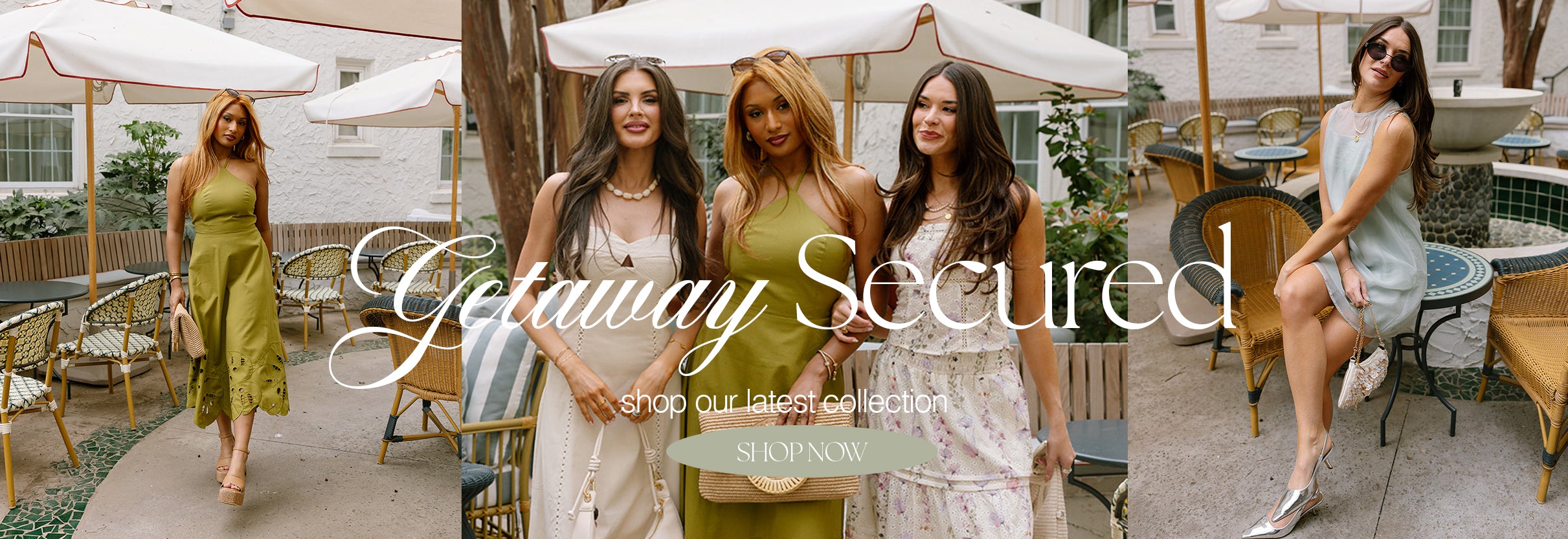 image of 3 models in new spring styles