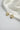 Andrea Brushed Gold Huggies Earring- close up view