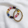 Amelia Multi & Gold Beaded Bracelet Set- multi- close up view