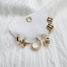 Hazel Gold Hoops Earring Set- close up view