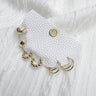 Melody Gold Hoops Earring Set- flat lay view