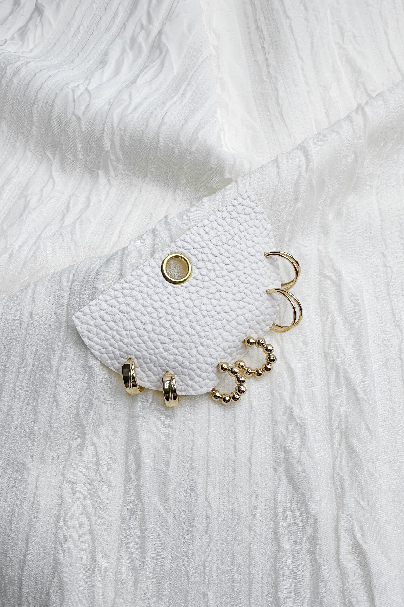 Melody Gold Hoops Earring Set- front view