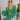 Front view of the She's So Lucky Cropped Cardigan, that features a green knit material, a V neckline, a two button-up front, long sleeves, and a cropped fit
