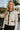 Laura Cream & Black Cardigan- close front view - buttoned