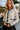 Laura Cream & Black Cardigan- close front view - buttoned