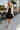 Laura Cream & Black Cardigan- full body front view - unbuttoned