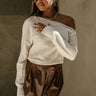 Baylor Off-The-Shoulder Sweater - cream - front view