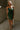 Lena Green Velvet Metallic Mini Dress- full body front view