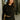 Natalie Long Sleeve Cropped Top- black -front view