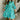 Melinda Teal Floral Midi Dress - full body front view