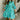 Melinda Teal Floral Midi Dress - full body front view