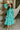 Melinda Teal Floral Midi Dress - full body front view