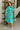 Melinda Teal Floral Midi Dress - full body front view