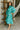 Melinda Teal Floral Midi Dress - frontal side view