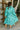 Melinda Teal Floral Midi Dress - full body back view