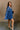 Alexandra Black & Blue Floral Mini Dress - full body side view