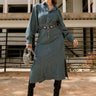 Tianna Blue Denim Midi Dress - Full body front view 1