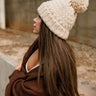 Kellen Ivory Pom Pom Beanie - Side view