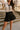 Freya Black Metallic Floral Mini Skirt- front close up view