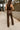 Veronica Brown Faux-Leather Pants - full body back view