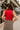 Leah High Neck Ribbed Knit Tank-red- close up back view
