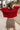 Alina Red Cable Knit Turtleneck Sweater- back vew