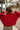 Alina Red Cable Knit Turtleneck Sweater- back view