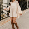 Shannon Beige Lace Mini Dress - full body front view (Walking)